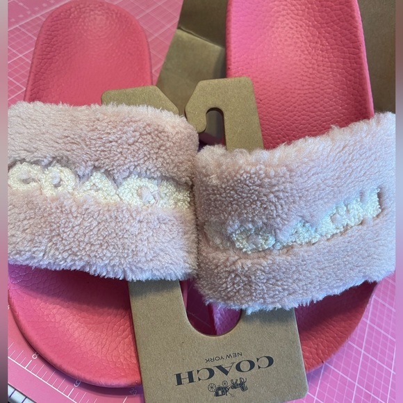 Brand new with tags coach sport slides pink size 7 still in the bag - Picture 5 of 8